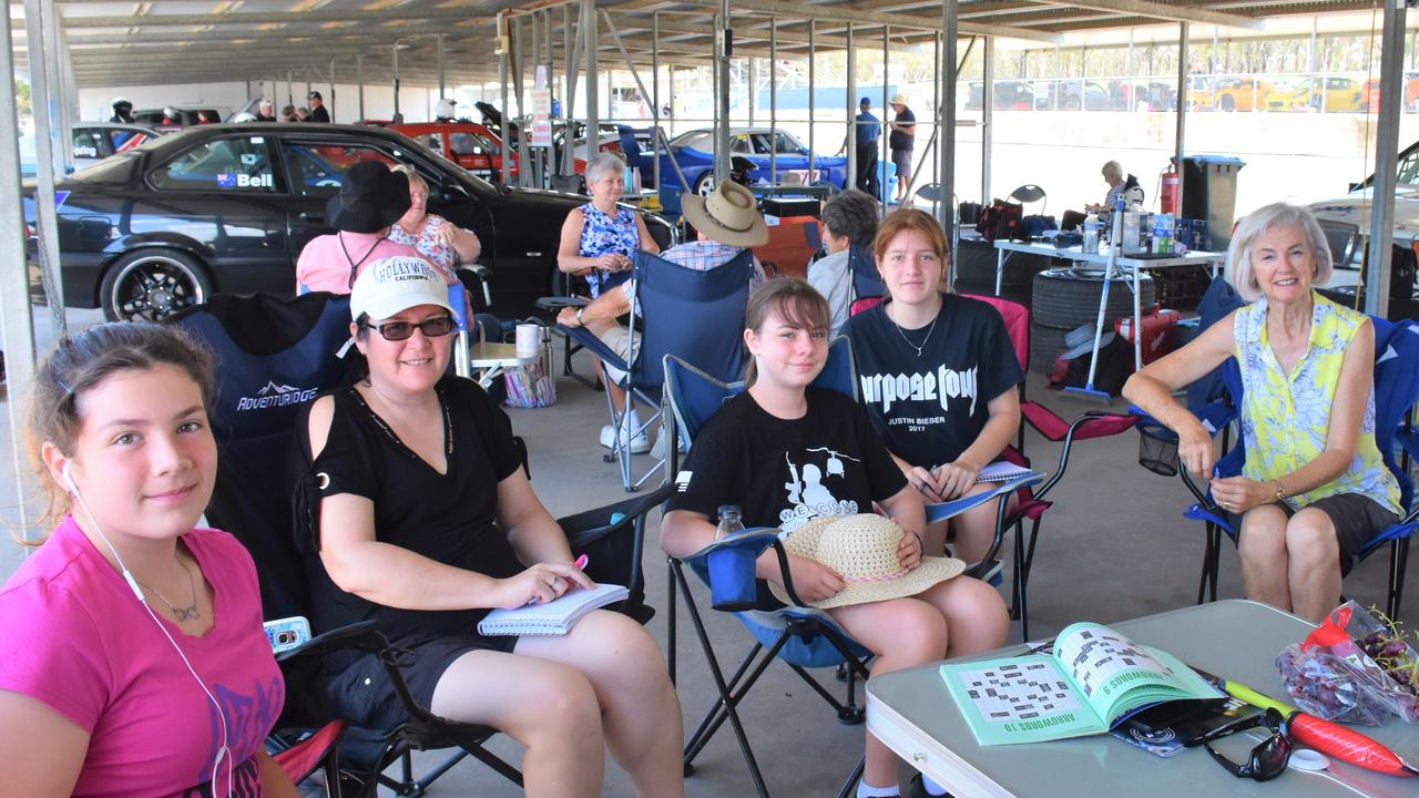 Kate, 12, and Leanne Baglee, Caitlyn Kerle, 11, Jenna Baglee, 14, and Gaile Bailey.