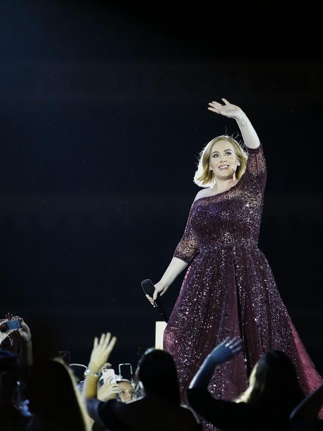 Adele performs at The Gabba on March 4, 2017 . Picture: Glenn Hunt/Getty Images