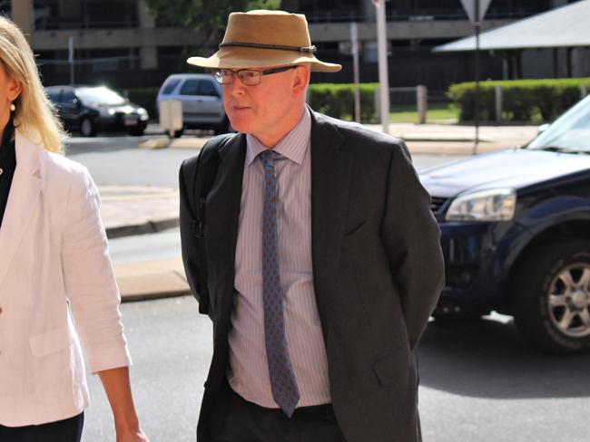 Julian McMahon SC outside the Alice Springs Local Court. Picture: Jason Walls