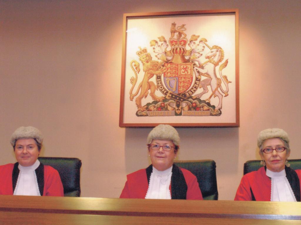 Ann Vanstone during her career on the bench – the first all-female Full Court of the Supreme Court in 2006 – Justices Vanstone, Margaret Nyland and Robyn Layton.