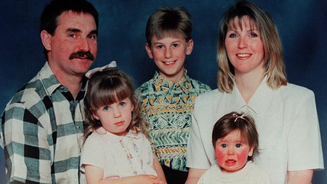 Mark and Jane Thurgood-Dove with children Ashley, Scott and Holly.