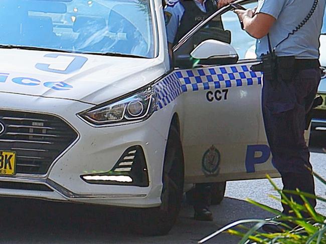 Police car sideswiped in pursuit before man flees on foot