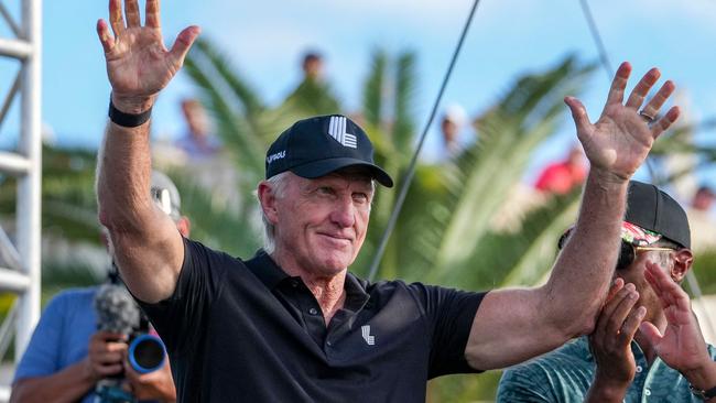 Greg Norman, CEO and commissioner of LIV Golf, (Photo by Eric Espada / GETTY IMAGES NORTH AMERICA / AFP)