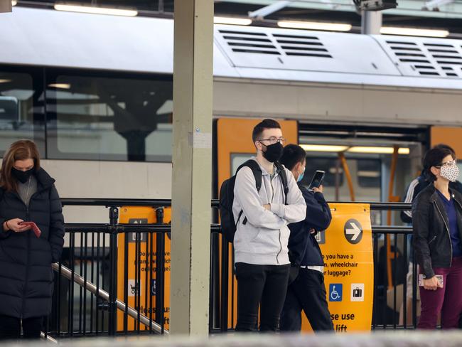 Commuters are in for more train delays amid the dispute as some trains are set to run 23km/h slower than usual from Wednesday. Picture: NewsWire / Damian Shaw