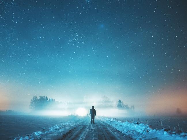 The wanderer ... Image taken at a foggy night in November 2016 in Tarvastu, Estonia. Picture: Hendrik Mändla, Estonia, 3rd Place, National Awards, 2017 Sony World Photography Awards