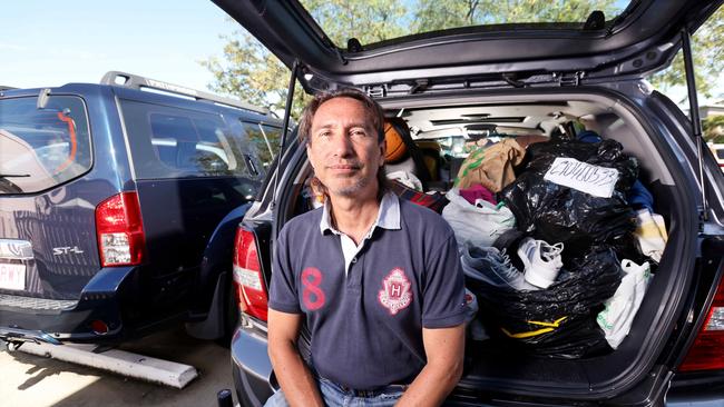 Omar Suarez has been living in his car. Picture: Steve Pohlner