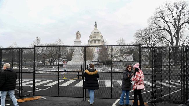 Security checkpoints near the US Capitol in Washington, DC. Picture: AFP