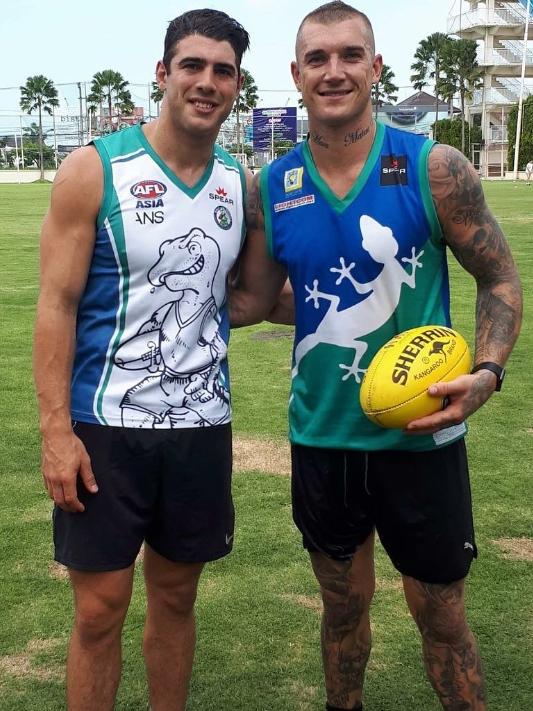 Dustin Martin training with the Bali Geckos football club. Picture: Facebook/Bali Geckos