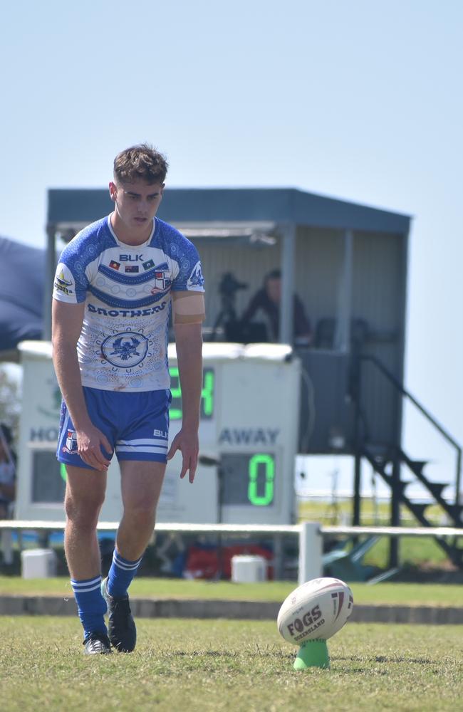 Tom Duffy for Ignatius Park against St Brendan's College in the Aaron Payne Cup round seven match in Mackay, August 4, 2021. Picture: Matthew Forrest