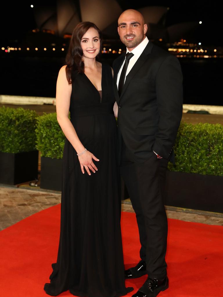 Tim Mannah and wife Stephanie Picture: Getty Images