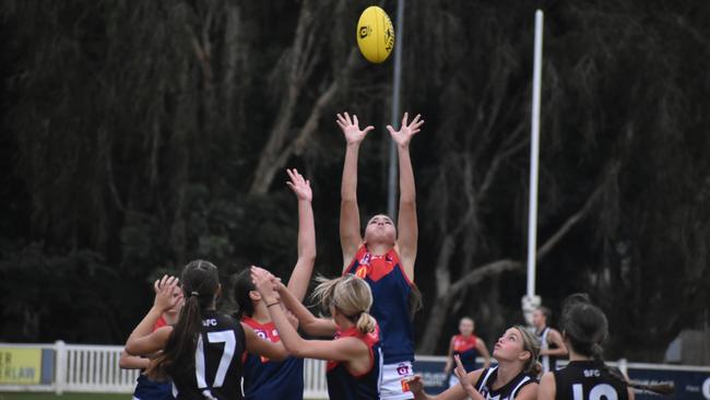 Under-17 Girls division 1 action between the Sherwood Magpies and Surfers Paradise Demons. Sunday May 14, 2023. Picture: Nick Tucker