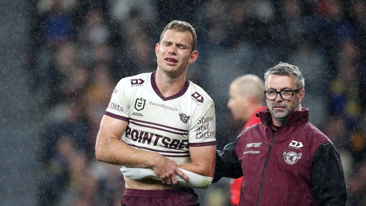 Tom Trbojevic was hurt in Friday's loss to Parramatta. Credit: NRL Images.