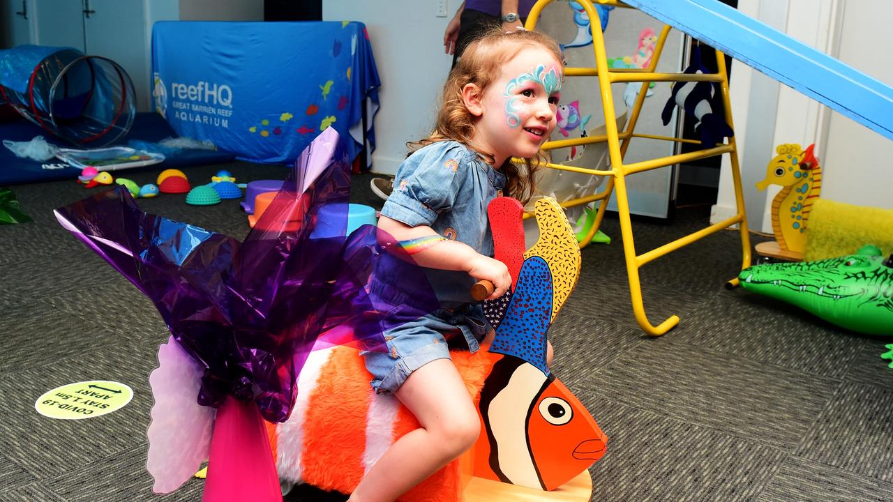 Reef HQ Aquarium's farewell party before they close for renovations. Evelyn Bourne 3. Picture: Alix Sweeney