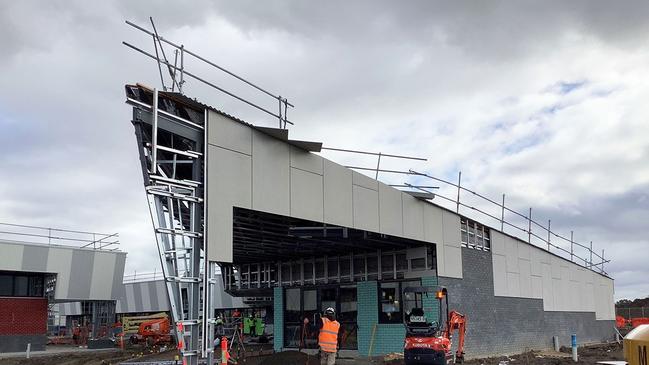 Construction progress for the Greenvale Secondary College