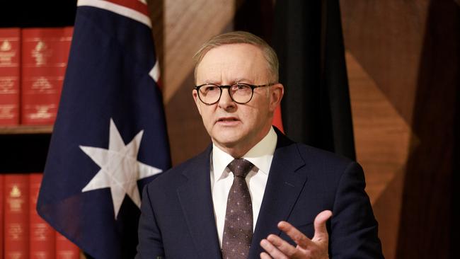 Anthony Albanese has repeatedly ruled out a legislated Voice. Picture: NCA NewsWire / David Geraghty