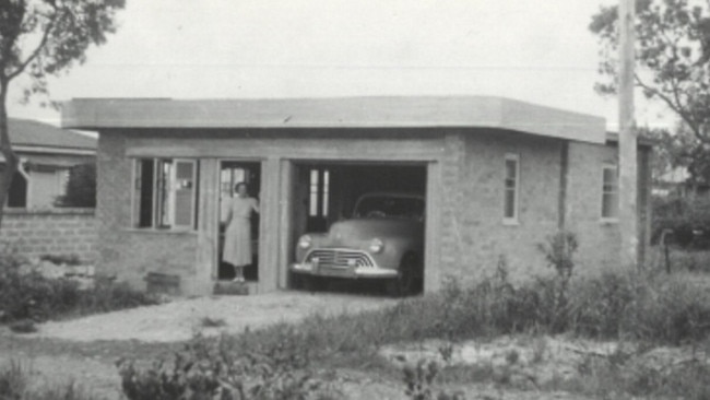 This picture shows the original beach house, hand-built out of brick cast by Jack Dorr, circa 1948.