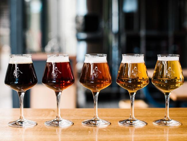 You have your pick of beer at the Frenchies Bistro and Brewery. Picture: Alana Dimou