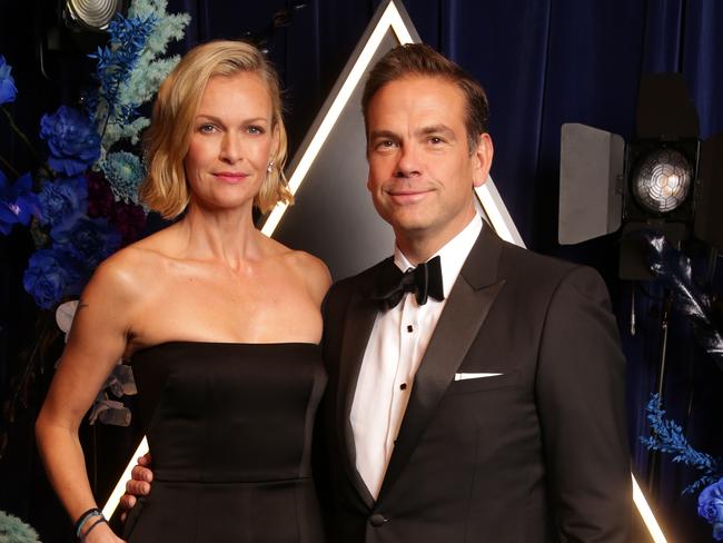 Sarah and Lachlan Murdoch at the 2019 News Awards held at Foxtel on Oxford in paddington.Picture: Christian Gilles