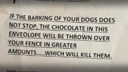 The neighbour threatened to kill the family’s dogs. Picture: 7News