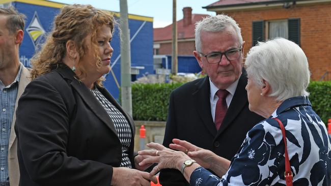 Hobart Mayor Anna Reynolds and Independent Member for Clark Andrew Wilkie.