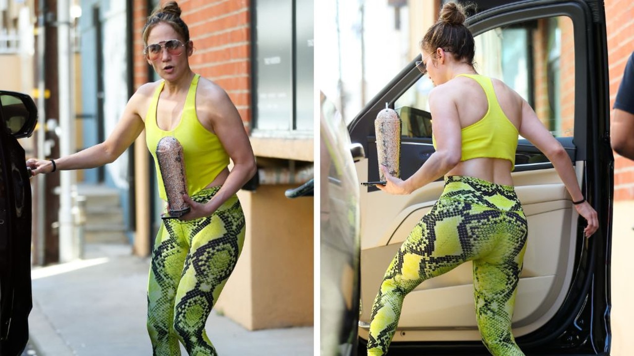 Jennifer Lopez is seen leaving the gym. (Photo by thecelebrityfinder/Bauer-Griffin/GC Images)
