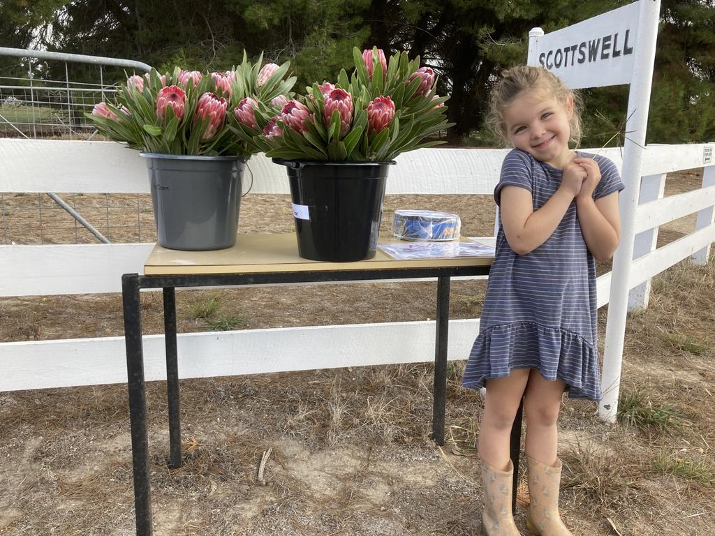 Ava is making money and making people happy with her affordable flowers.