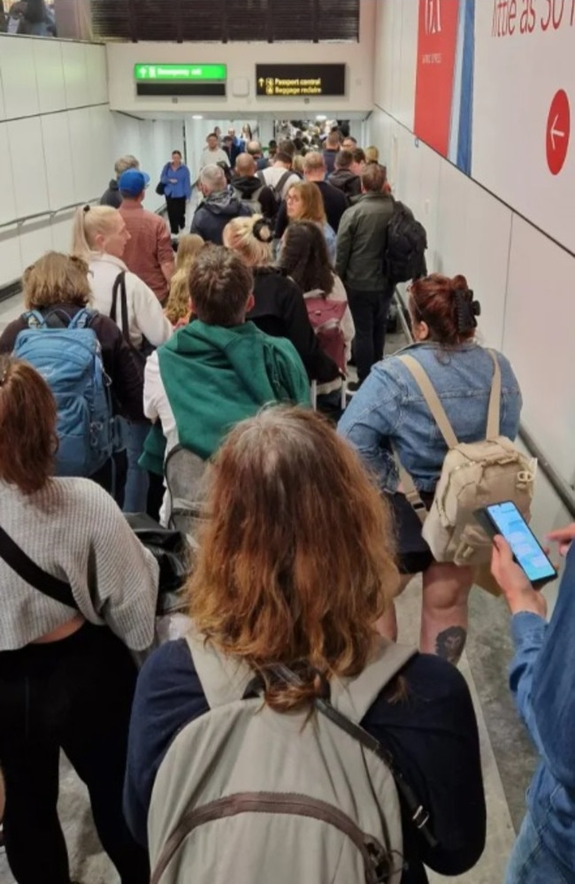 Long queues have been reported at Gatwick Airport.