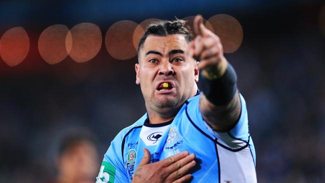 Andrew Fifita brought plenty of passion to game three for the Blues. Picture: Mark Evans