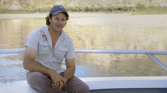 Troy Thomas at Horizontal Falls in north WA. Picture: SBS