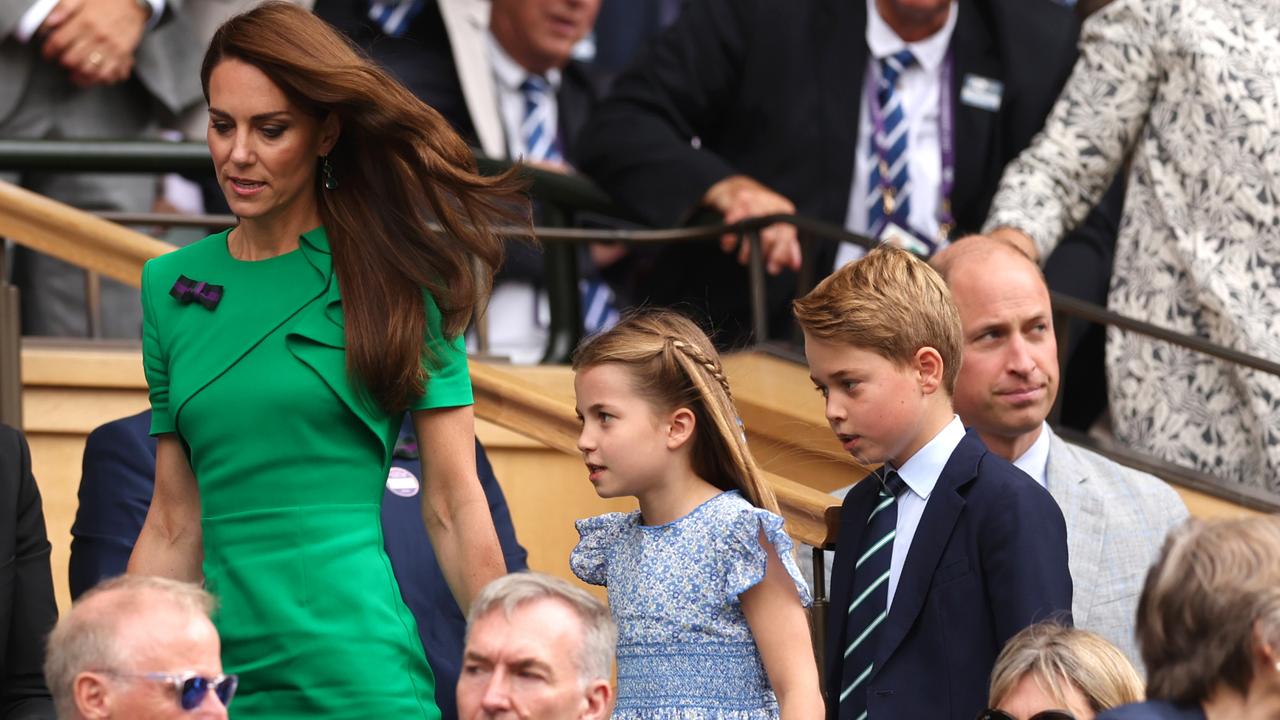 Catherine dazzled in a pop green dress. Picture: Getty Images