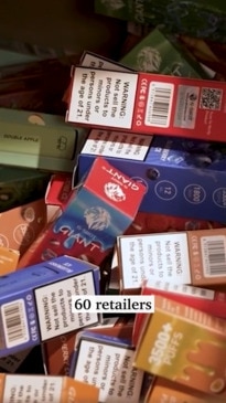 $1.1m in illegal vapes seized as raids sweep Sydney