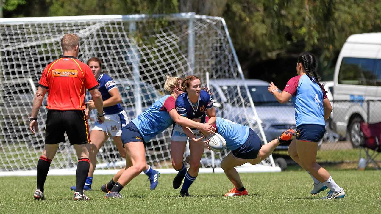 The women's games in the Byron Bay Rugby Sevens Festival attracted some excellent players amongst the 16 teams. Picture: UrsulaBentley@CapturedAus