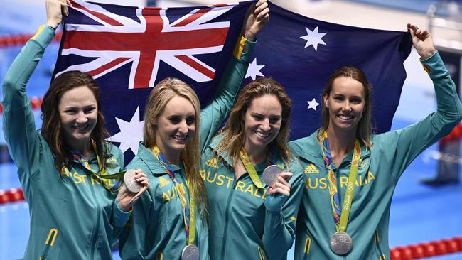 Kaylee’s sister Taylor (second left) won silver at the 2016 Olympics.