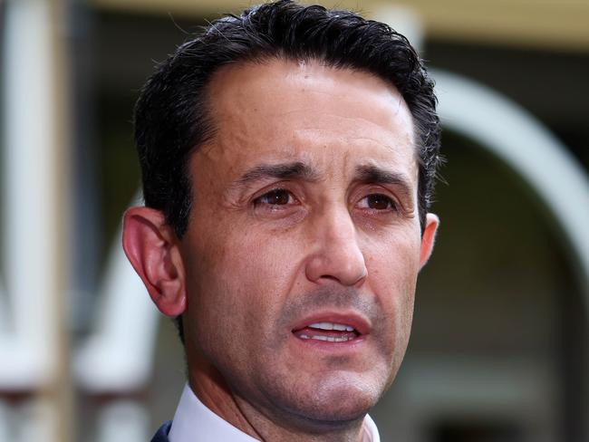 BRISBANE, AUSTRALIA - NewsWire Photos OCTOBER 27, 2024: LNP leader David Crisafulli during a press conference at Parliament in Brisbane. Picture: NewsWire/Tertius Pickard