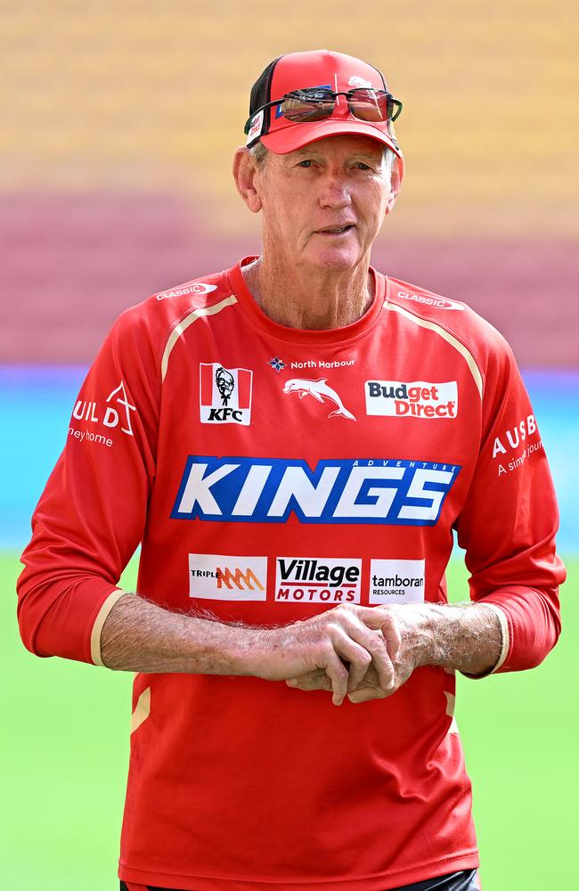 Wayne Bennett was hand picked to lead the Dolphins. Picture: Bradley Kanaris/Getty Images