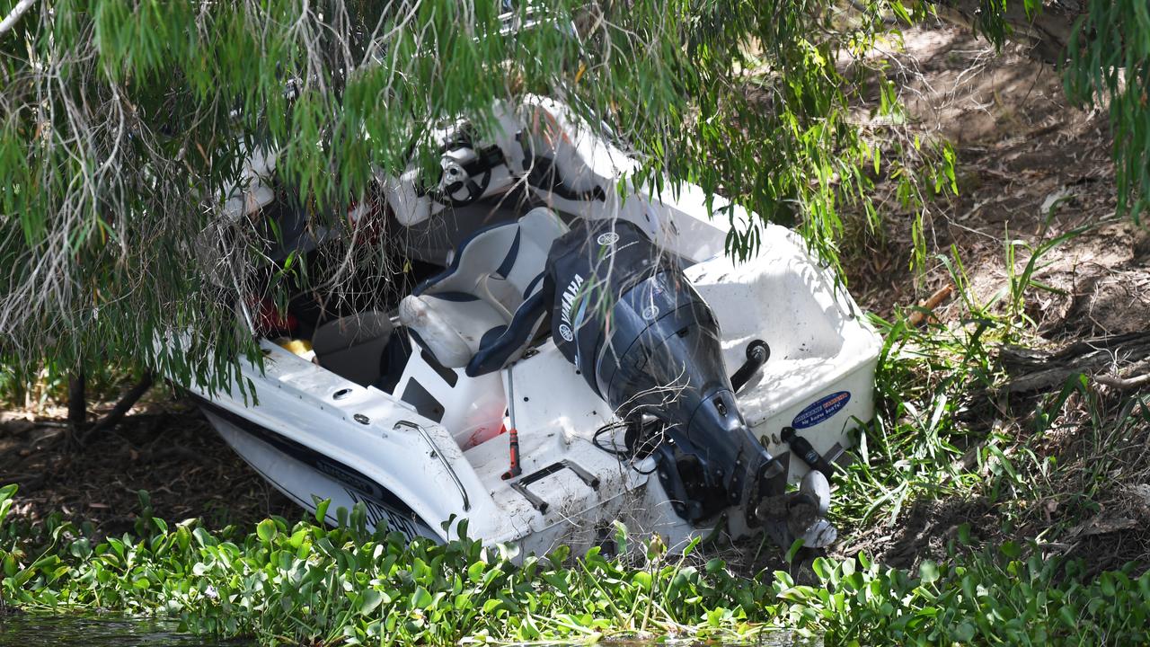 The boat crash aftermath on the Fitzroy River.