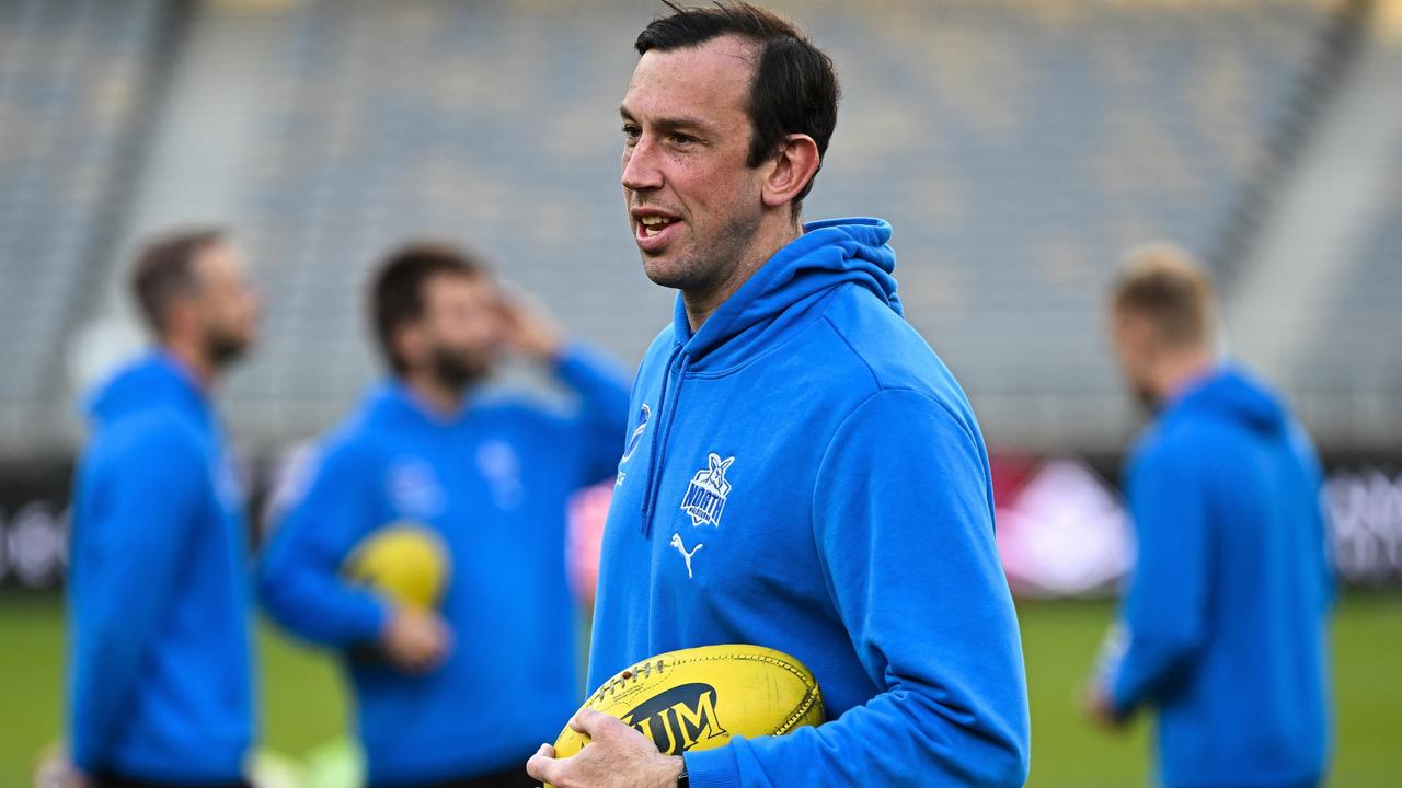 Veteran Todd Goldstein is still putting up big KFC SuperCoach numbers. Picture: Daniel Carson/AFL Photos via Getty Images