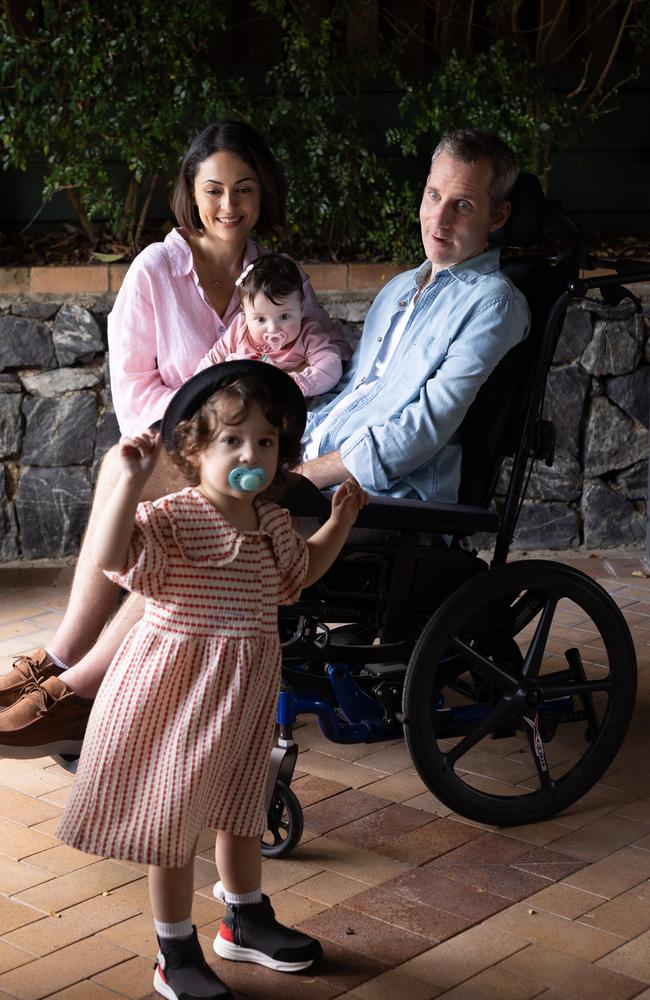 Johnny McCowen with his wife Sherie, and daughters last year. Picture: David Kelly