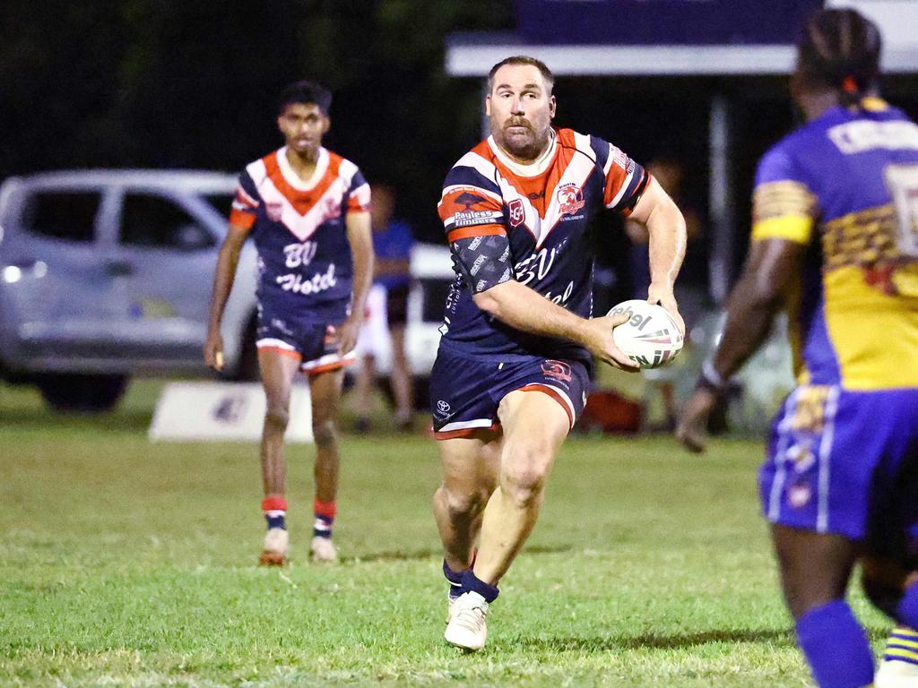 Roosters' Scott Bolton in the Far North Queensland Rugby League (FNQRL) Men's minor semi final match between the Atherton Roosters and the Cairns Kangaroos, held at Smithfield Sporting Complex. Picture: Brendan Radke