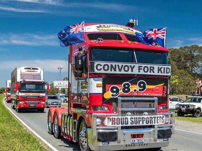 About 600 trucks are expected to snake their way from Forest Lake through to the Redcliffe Showgrounds as part of Brisbane Convoy for Kids.