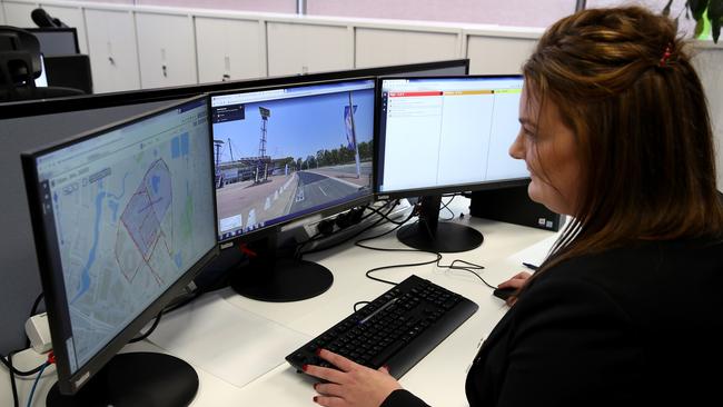 Communities and Justice Services NSW have a new high tech centre in Western Sydney where they monitor our most dangerous offenders who are required to wear electronic devices. Picture: Toby Zerna