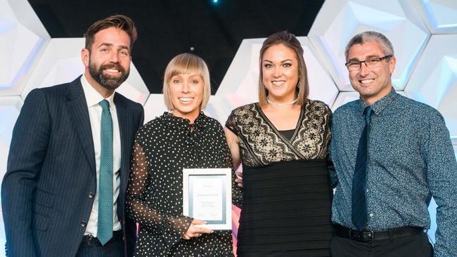 Ray White's Dan White with GC South commercial team of Leteicha Ridge, Tara Imlach and Craig Taylor. Photo: Supplied