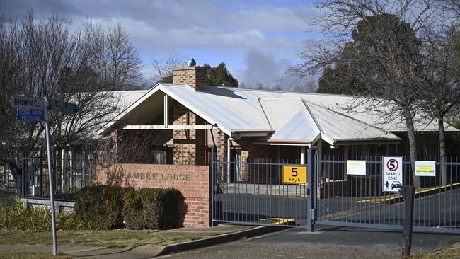 Police attended Yallambee Lodge in Cooma on May 17. Picture: NCA NewsWire / Martin Ollman