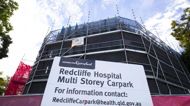 Redcliffe Hospital’s new multistorey carpark development. Picture: Renae Droop