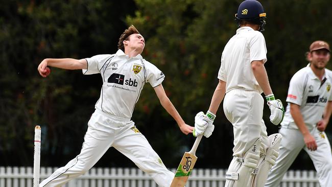 Ipswich bowler Dylan McAteer. Picture, John Gass