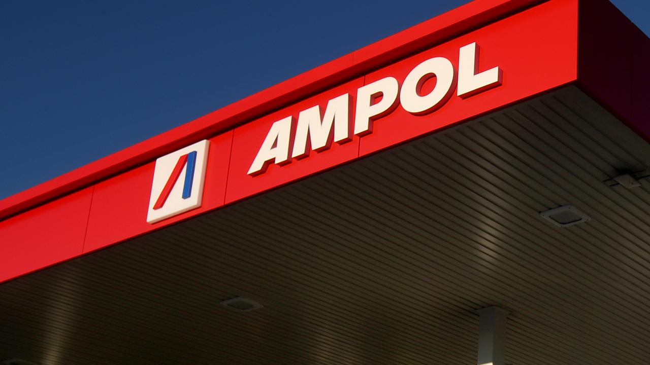 Ampol CEO Matthew Halliday pictured outside the first rebranded Ampol service station on Parramatta Rd in Concord. Caltex is rebranding to Ampol after the American brand exited Australia. Picture: Toby Zerna