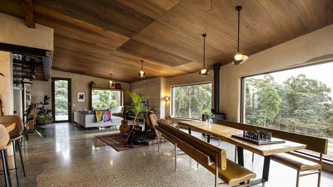 The home was designed to maximise the water and bush views. Picture: Brad Harris