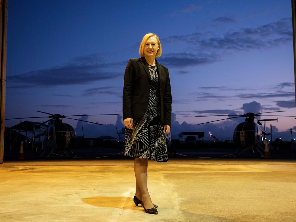 Elizabeth Spehar, United Nations Special Representative and Head of the United Nations Peacekeeping Force in Cyprus (UNFICYP), after a Peace Medals handing ceremony at the old Nicosia airport in the UN Buffer Zone on February 22, 2018. Picture: AFP