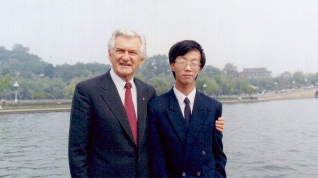 Professor Chen Hong, director of the Australian Studies Centre, East China Normal University, with former prime minister Bob Hawke in 1994.