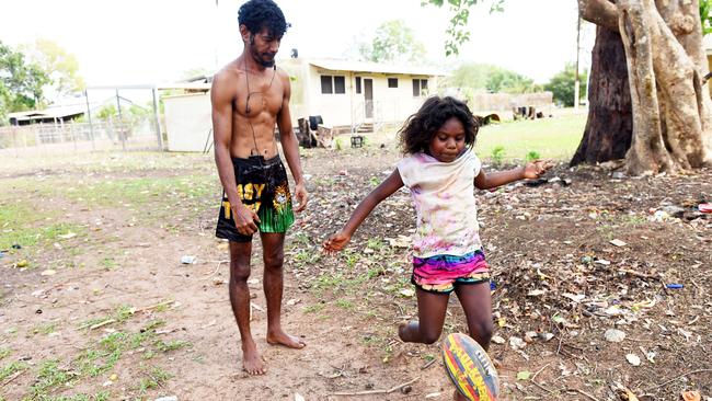 Clara, 7, finetunes her kicking skills.